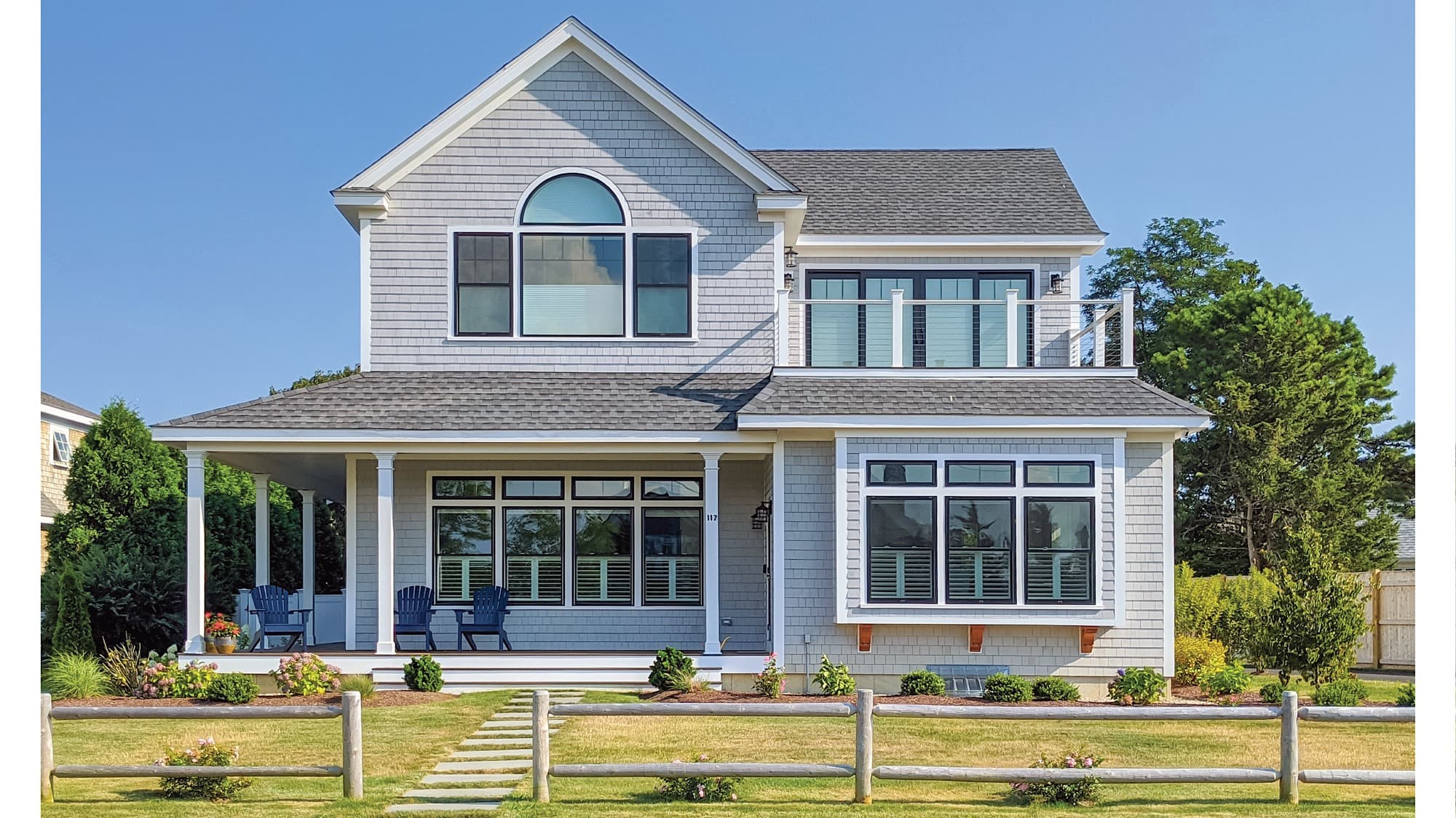 Custom home exterior by Longfellow Design Build